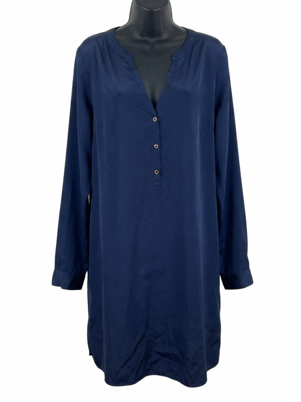 Lilly Pulitzer Delphine Stretch Silk Tunic Blue Dress xl